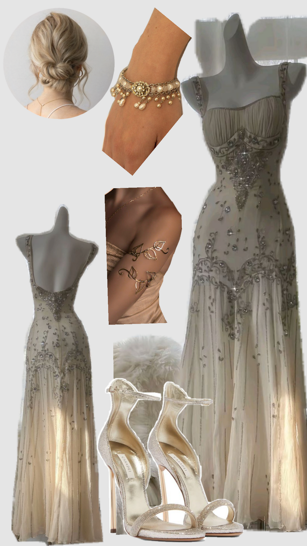 Vintage V Neck Brown Chiffon Mermaid Long Prom Dress Evening Gown SP1074 main image 0