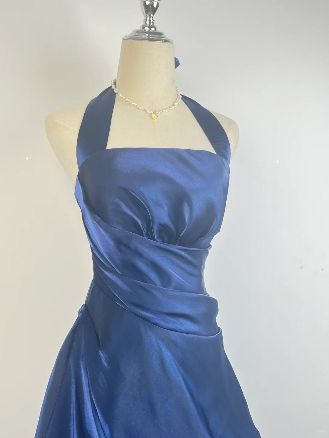 Vintage Dark Green Halter Neck Floral Mini Homecoming Dress P3359