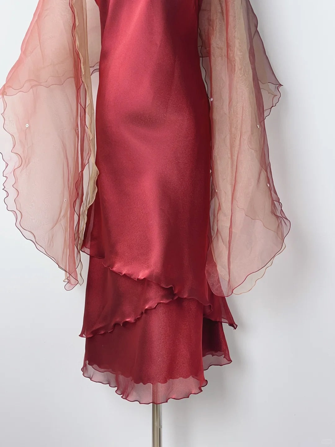Elegant Burgundy Round Neck Homecoming Dress P3366