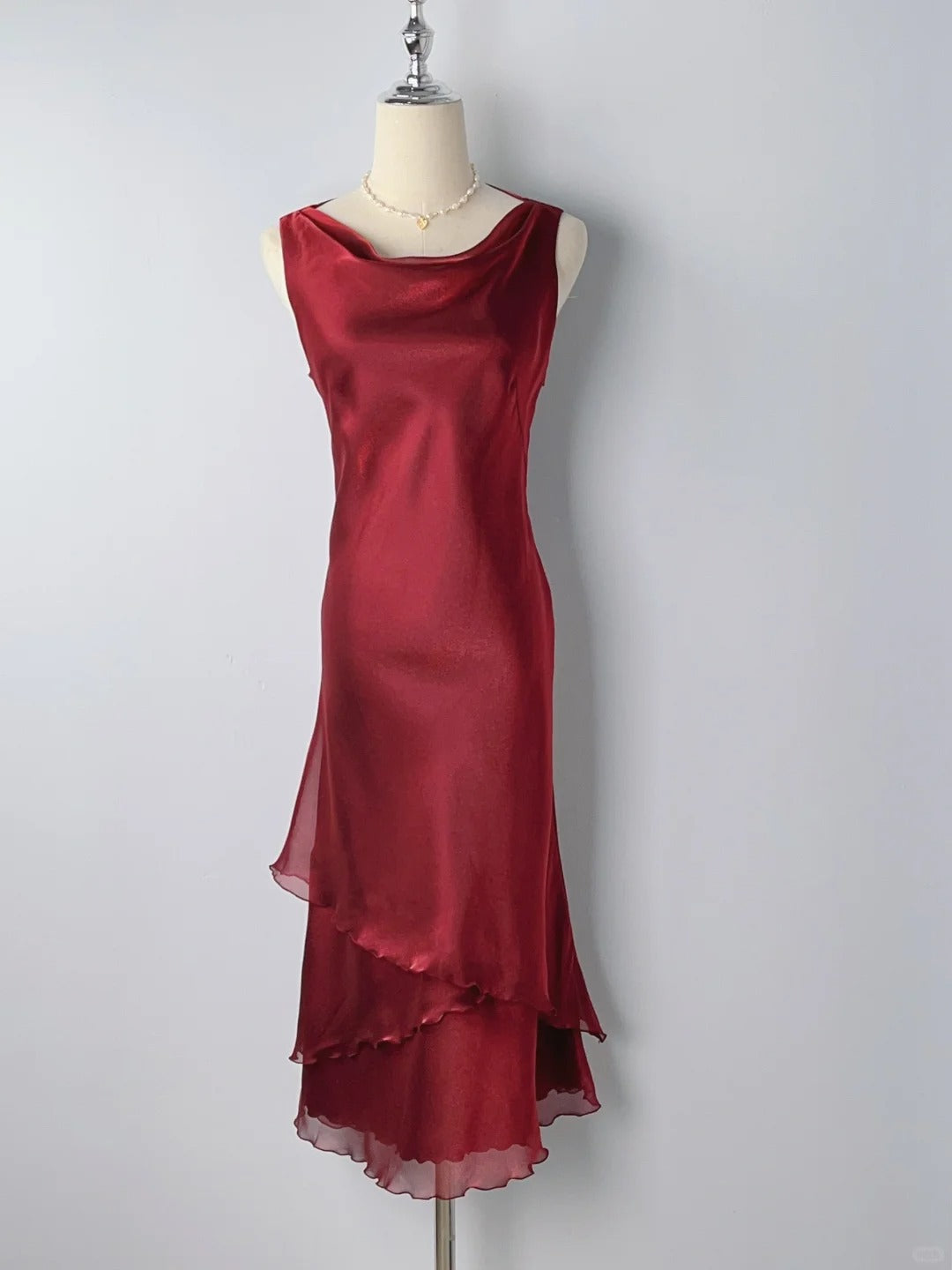 Elegant Burgundy Round Neck Homecoming Dress P3366