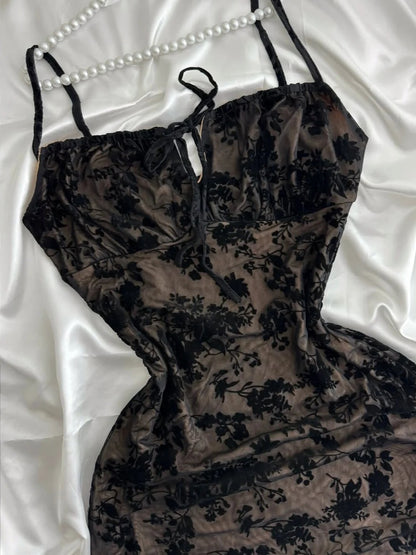 Vintage Lila-Schwarz Spitze Träger Minikleid für Homecoming P3419