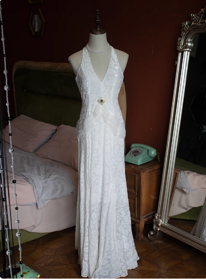 Sexy Meerjungfrauen-Abschlussballkleid mit Spitzen-Neckholder und V-Ausschnitt P3482