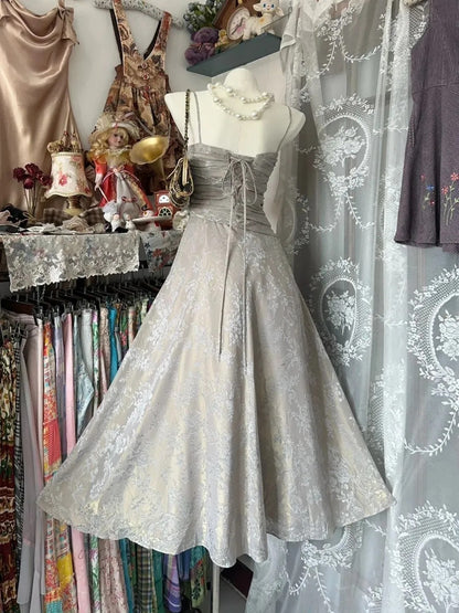 slim fit dress slacks Grey Mermaid One Shoulder Side Slit Floor-length Long Formal Prom Dresses main image 1