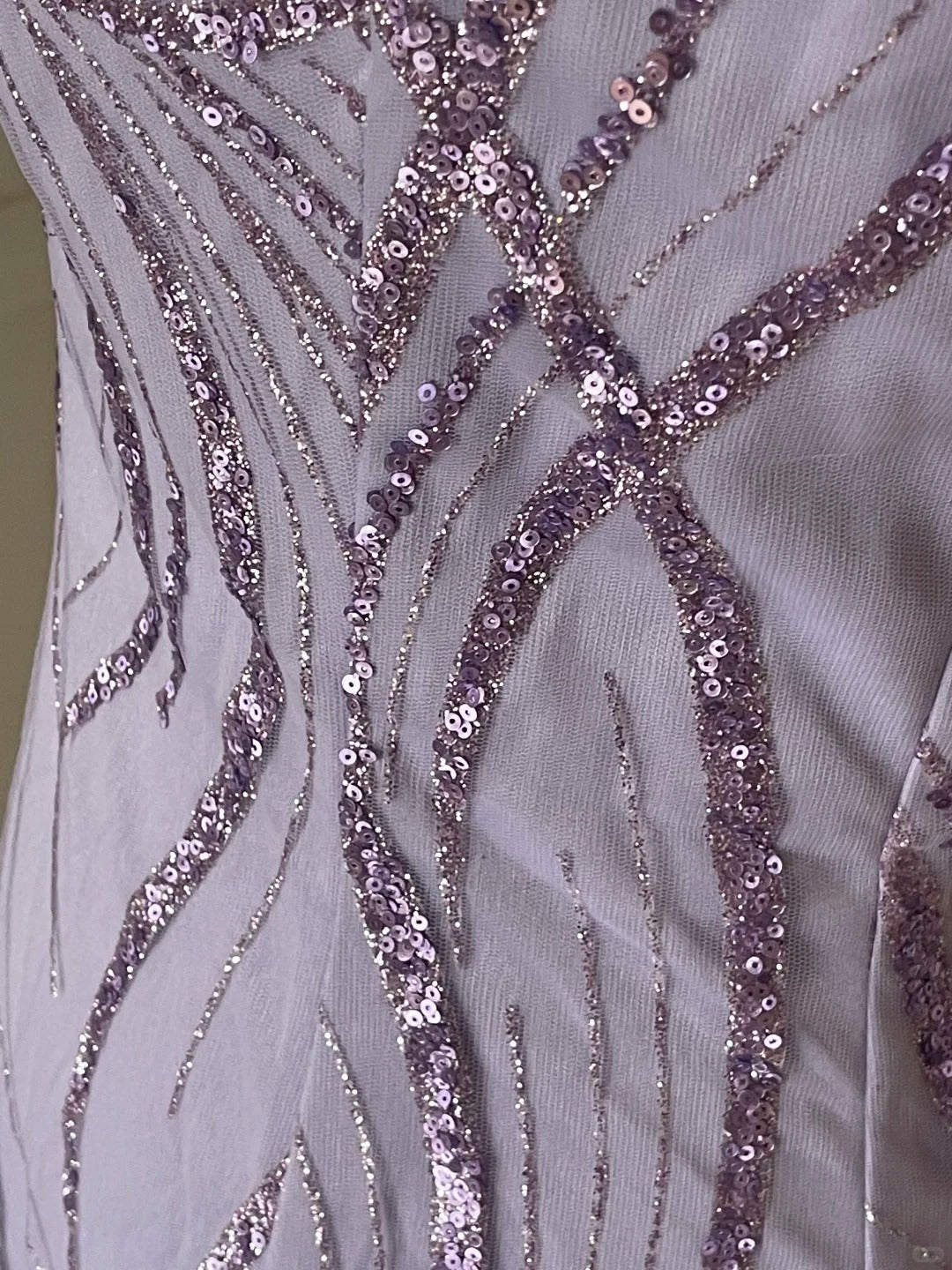 Elegant V-neck Purple Sequin Spaghetti Strap Mini Homecoming Dress P3505
