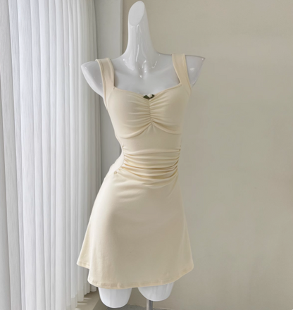 Robe de bal de 17e anniversaire à bretelles fines, col carré simple et coupe ajustée P3540