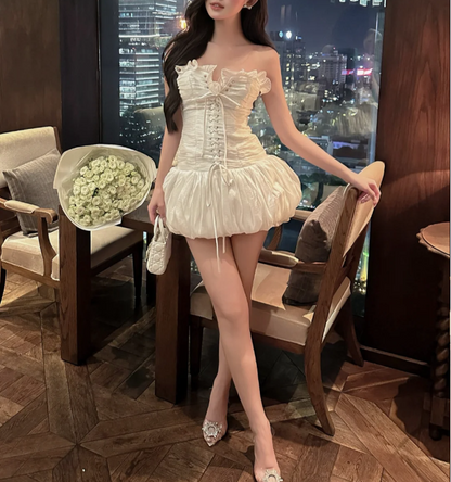 princess style homecoming dresses Sweet Princess Strapless Puffy 17th Birthday Homecoming Dress P3586 –  PreppyDress