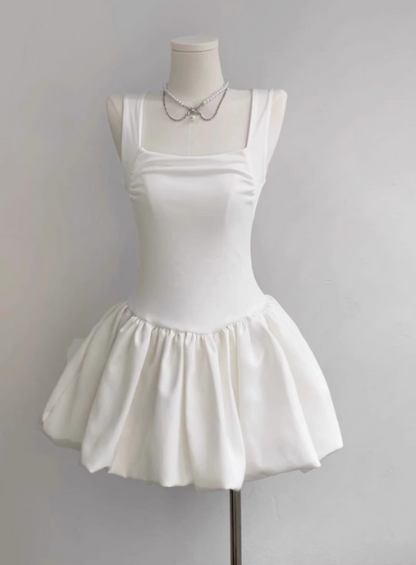 Süßes ärmelloses Ballett-Tüll-Abschlussball-Kleid mit eckigem Ausschnitt P3610