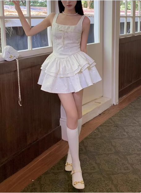 Beautiful White Rose Jacquard Strapless Square Neck A-Line Homecoming Dress P3656