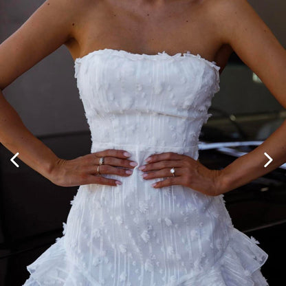 white christmas dresses Spring and Summer Solid Color Tube Top Tight Dress main image 1