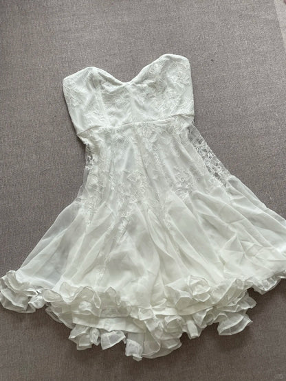 Elegantes Neckholder-Oberteil mit weißer Spitze, Spleiß-Mesh, A-Linie, Abschlussballkleid zum 17. Geburtstag P3725