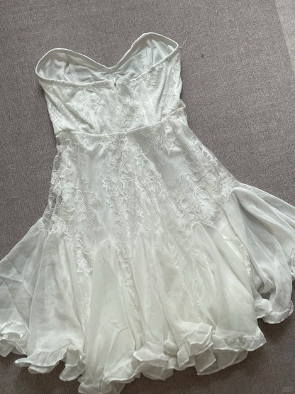 Elegantes Neckholder-Oberteil mit weißer Spitze, Spleiß-Mesh, A-Linie, Abschlussballkleid zum 17. Geburtstag P3725