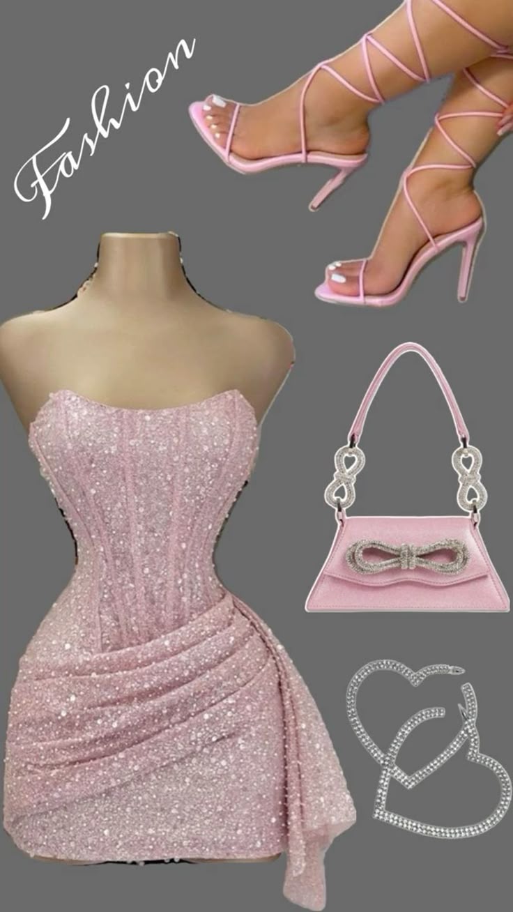 Cute Pink Sleeveless Sequined Slim Fit Hip 17th Birthday Homecoming Dress P3778