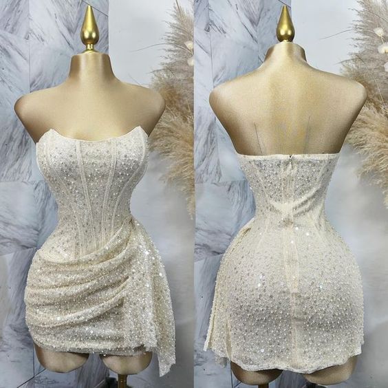 Cute Pink Sleeveless Sequined Slim Fit Hip 17th Birthday Homecoming Dress P3778
