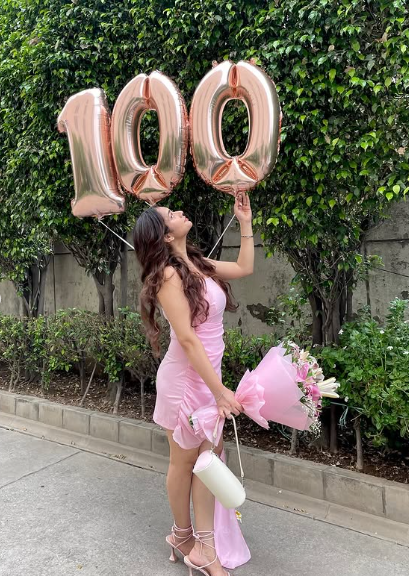 Rosa trägerloses Chiffon-Abiballkleid mit schmaler Passform zur Hüfte zum 17. Geburtstag P3863