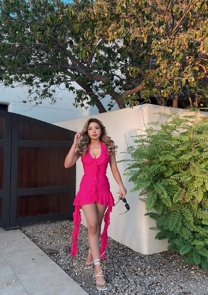 Sexy Heiß Pink Neckholder Chiffon 17. Geburtstag Homecoming-Kleid P3881