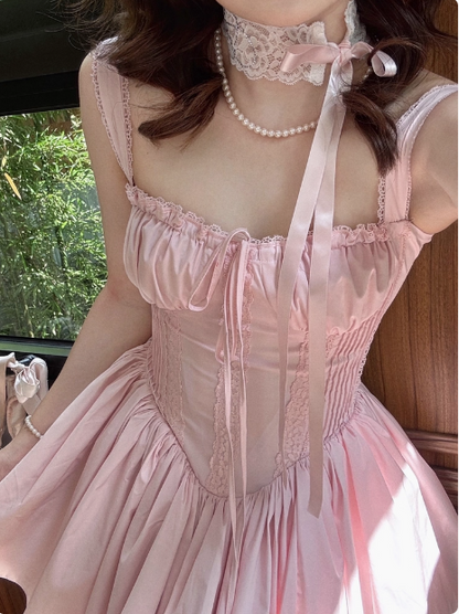 Süßes Fishbone-Trägerkleid Prinzessinnen-Geburtstags-Tutu Homecoming-Kleid P3975