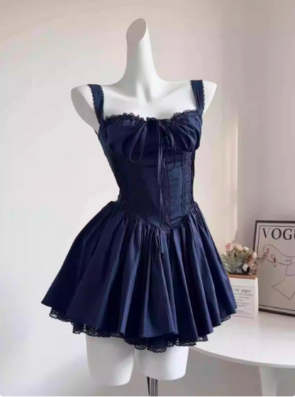 Süßes Fishbone-Trägerkleid Prinzessinnen-Geburtstags-Tutu Homecoming-Kleid P3975