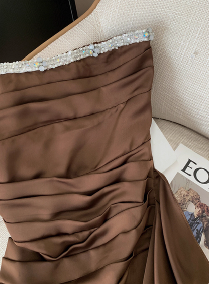 chic ball gown brown homecoming dress 16th birthday outfits P2090