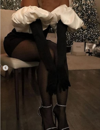 Elegant Off The Shoulder 17th Birthday Dresses Black Birthday Outfits P432