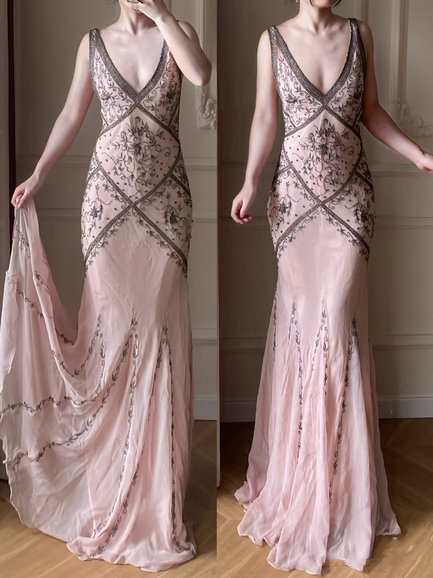 Modest Mermaid Long Prom Dresses 22th Birthday Outfits P438