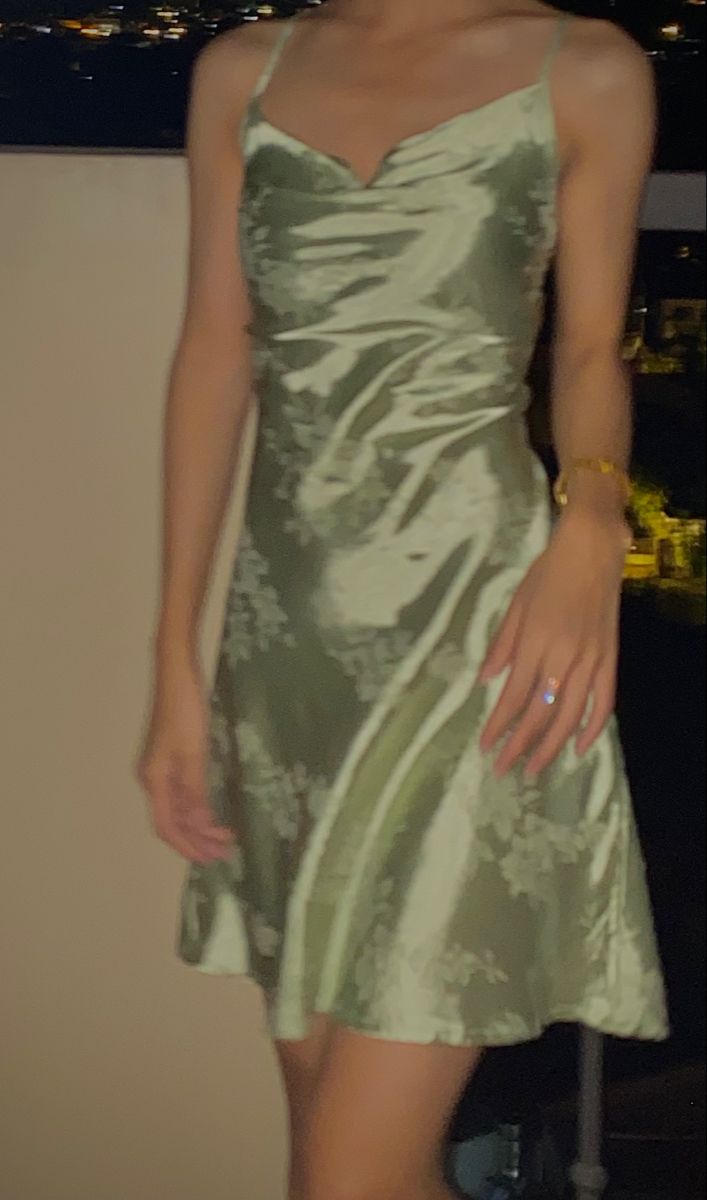 Elegant Homecoming Dress Light Green Spaghetti Straps Print Cocktail Dress Short Birthday Party Dress    P4954