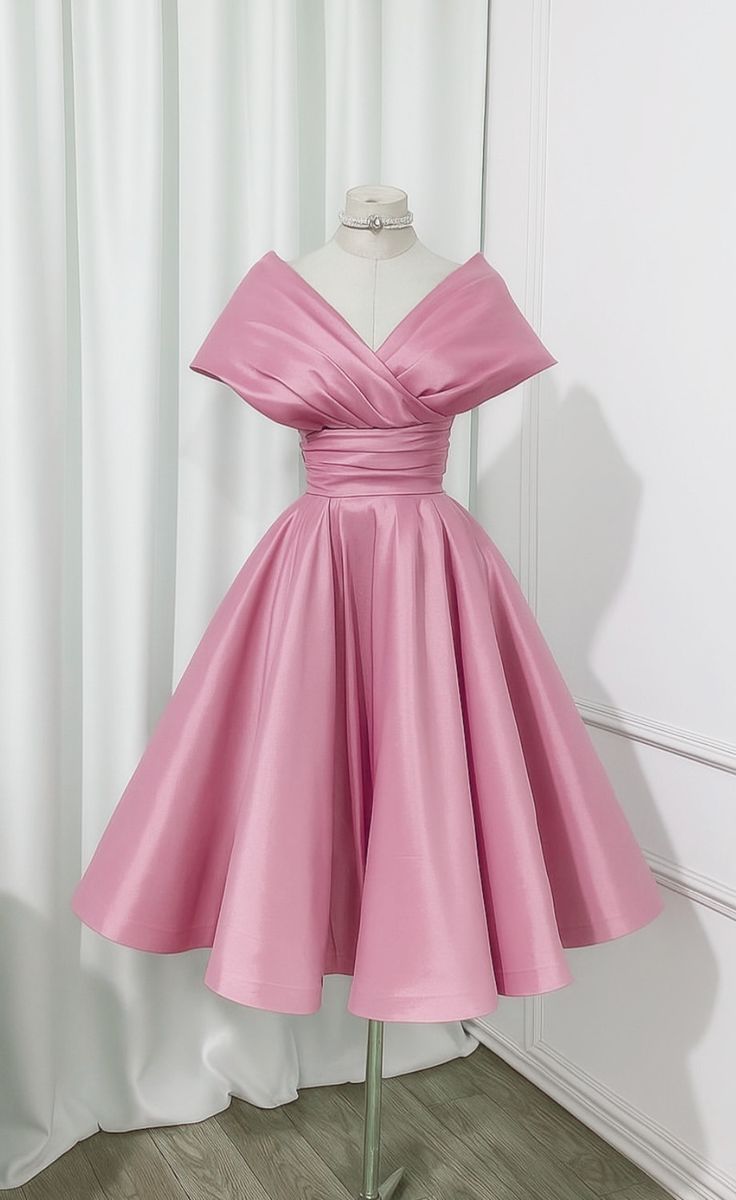 Sweet Homecoming Dress Pink V-neck Stain Pleated Short Birthday Party Dress Crystal Cocktail Dress     P4957