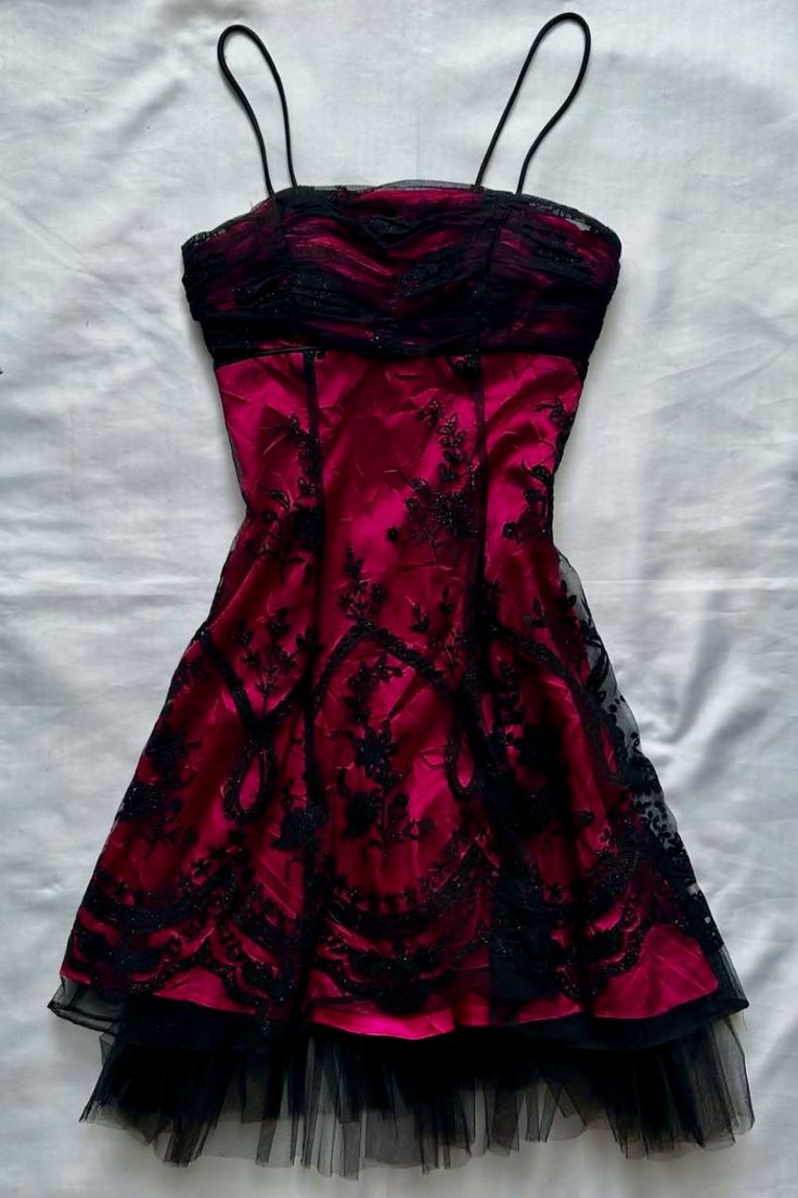 Stunning Homecoming Dress Red Spaghetti Straps Tulle Cocktail Dress Short Birthday Party Dress      P4977