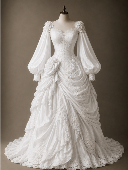 Cute White Ball Gown Sweet 16 Dress   P5010