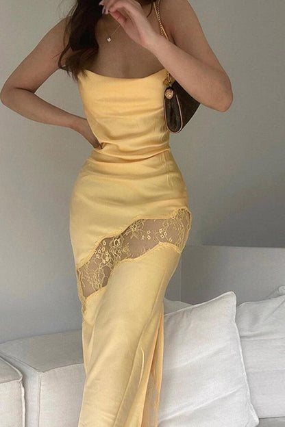 chinese dress ladies Elegant Mermaid Straps Lace Hollow Out Maxi Dress 22th Birthday Outfits  P666
