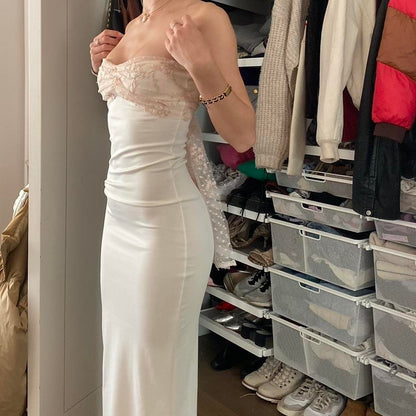 Robe de bal sirène sexy blanche bustier pour 22e anniversaire P747
