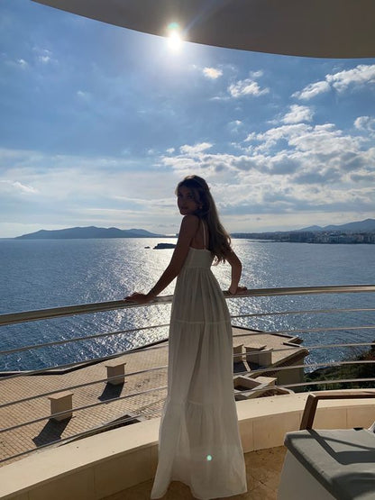 Robes de bal sexy, robe de bal blanche à licou, tenues d'anniversaire P769