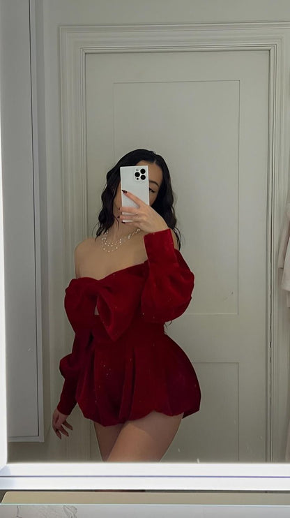 Sexy A-Linie Off-Shoulder Burgunderrot 18. Geburtstag Kleider Kurze Geburtstagsoutfits P1781