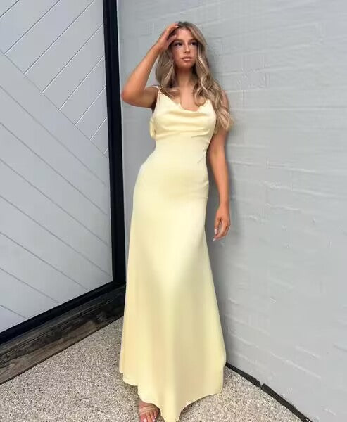 A line Backless Evening Party Dress Silk Satin Long Prom Dress P821 PreppyDress A line Backless Evening Party Dress Silk Satin Long Prom Dress P821 PreppyDress