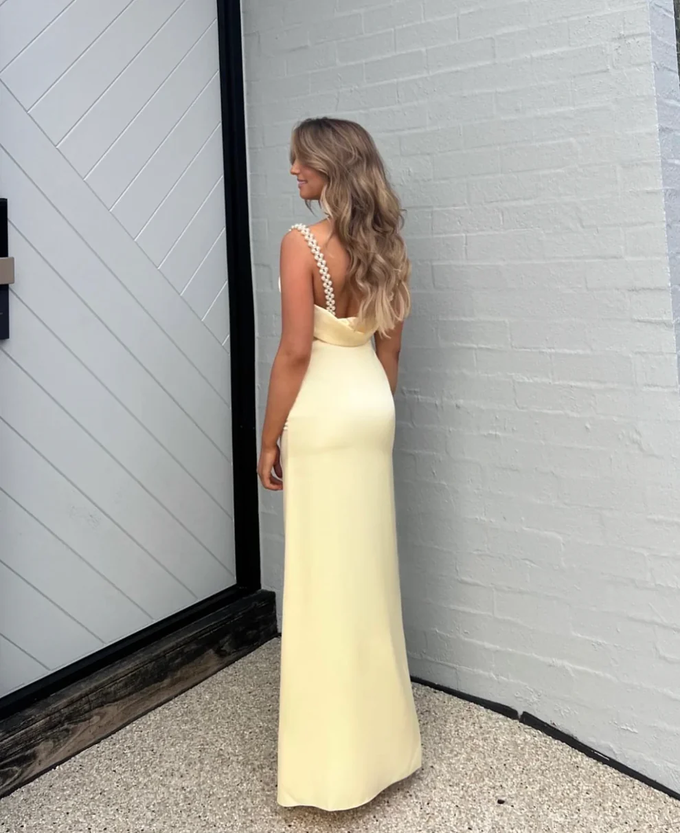 Pretty A Line Strapless Satin Long Prom Dress, Evening Dress C6825 main image 0