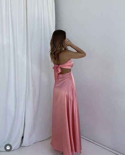 open lace back dress Zapakasa Women Sparkly Hot Pink Sequins Long Prom Dress Mermaid Spaghetti  Straps Backless Evening Party Dress main image 1