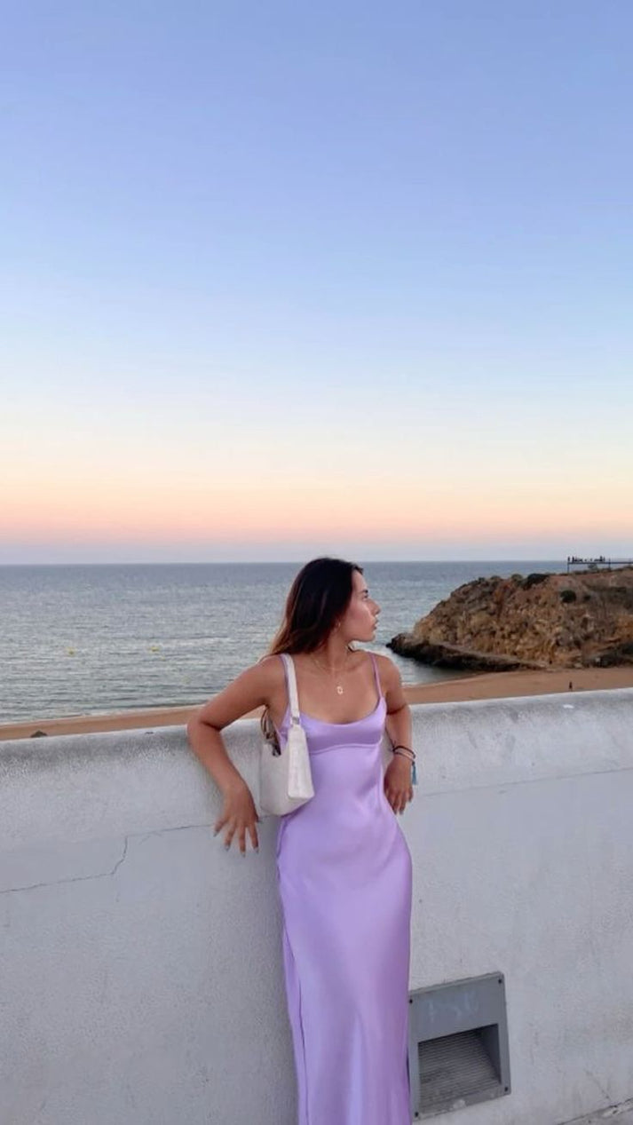 Gorgeous Lilac Strapless A-Line Beading Long Evening Dress Birthday Outfits, DP5087