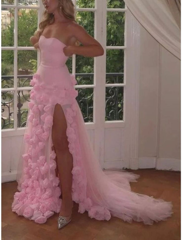 Sweet Pink Strpas A-Line Knee Length Party Dress,DP1823 main image 0