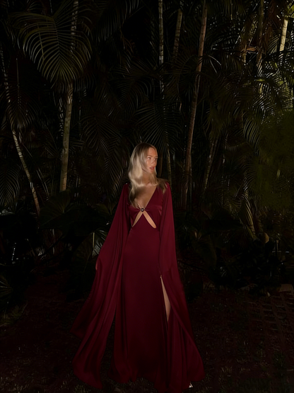 Glamouröses blaues langes A-Linien-Ballkleid mit V-Ausschnitt, lange Ballkleider P956