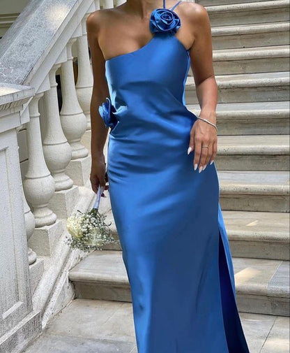 Sexy A line Backless Royal Blue Satin Prom Dresses P998 PreppyDress Sexy A line Backless Royal Blue Satin Prom Dresses P998 PreppyDress