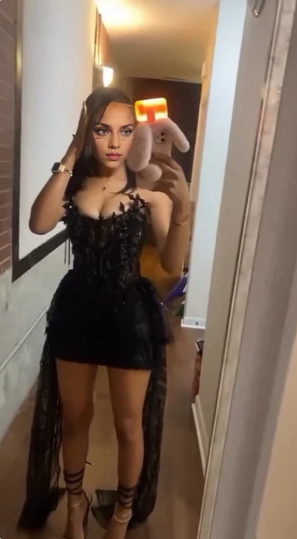 Sexy Black Tube Top Herringbone Beaded 19th Birthday Homecoming Dress P3676