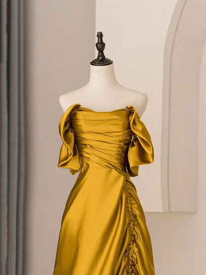 Einzigartiges A-Linien-Abendkleid aus Satin P577