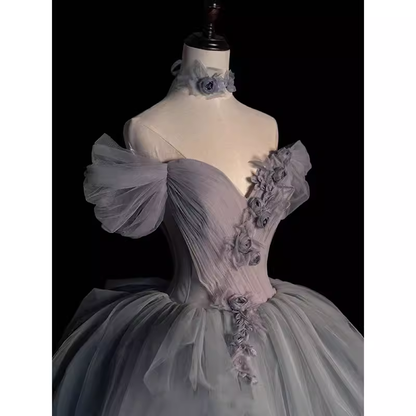 Prinzessin Ballkleid Tüll Abiballkleid Lange Abschlussballkleider P550