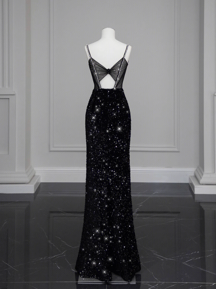 Black Sequin Mermaid Spaghetti Strap Sequin Prom Dress Sexy Spaghetti Straps Bling Sequin Mermaid Long Black Black Sequin Mermaid Spaghetti Strap Sequin Prom Dress Sexy Spaghetti Straps Bling Sequin Mermaid Long Black