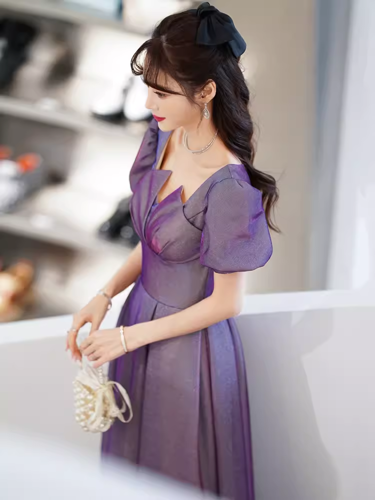 Sexy A line Grape Sequin Prom Dress Long Prom Dresses P553 PreppyDress Sexy A line Grape Sequin Prom Dress Long Prom Dresses P553 PreppyDress