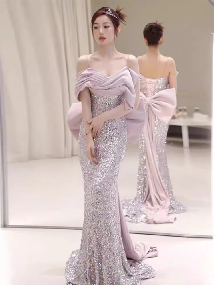 Princess Mermaid Sequin Lilac Prom Dress Long Prom Dresses P549 PreppyDress Princess Mermaid Sequin Lilac Prom Dress Long Prom Dresses P549 PreppyDress