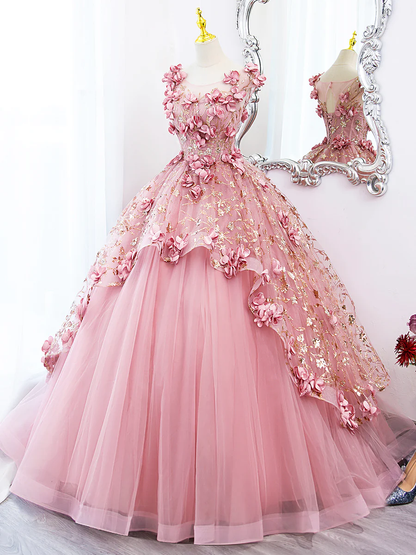 Wunderschönes Ballkleid Sweet 16 Kleid mit Blumen P616