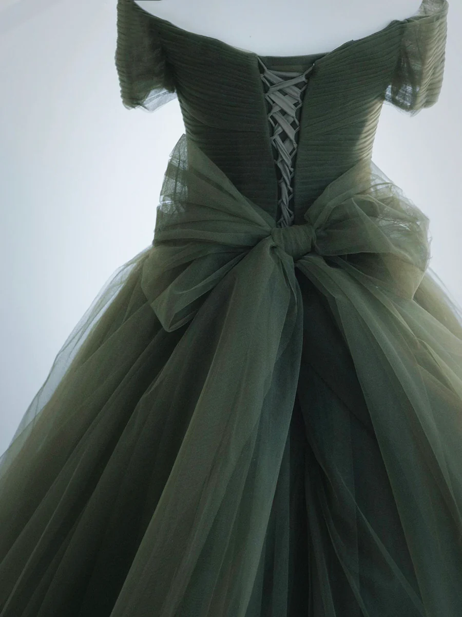 Beautiful Ball Gown Sweet 16 Dress Green Tulle Long Party Dress P623 PreppyDress Beautiful Ball Gown Sweet 16 Dress Green Tulle Long Party Dress P623 PreppyDress