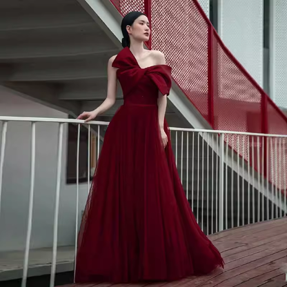 Sexy A-Linien Partykleider Trägerlos Rote Ballkleider P951