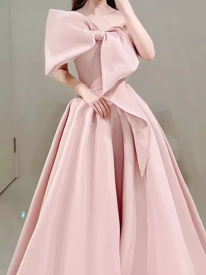 slim fit dress slacks Allure 18-802 Modest Prom Dress main image 1