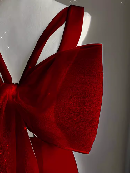 Sexy Etui-Abendkleid mit V-Ausschnitt, lang, Rot, für ältere Damen, Abschlussballkleid, formelles Kleid P1320